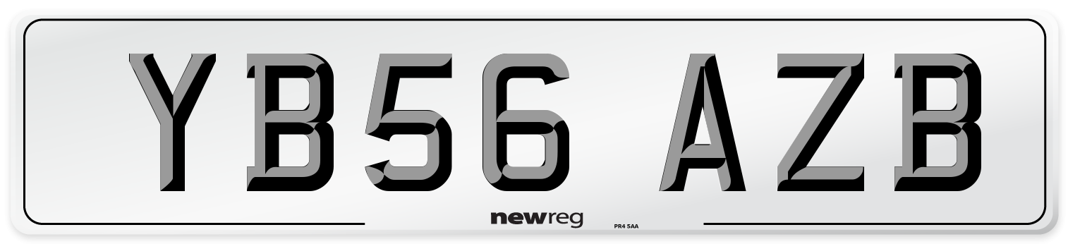 YB56 AZB Number Plate from New Reg